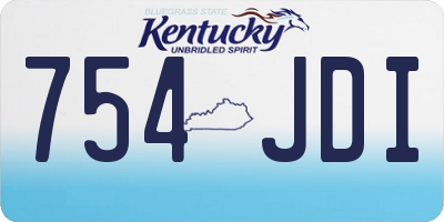 KY license plate 754JDI