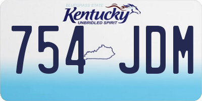 KY license plate 754JDM