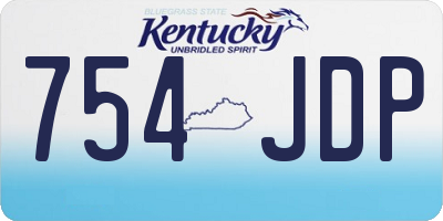 KY license plate 754JDP