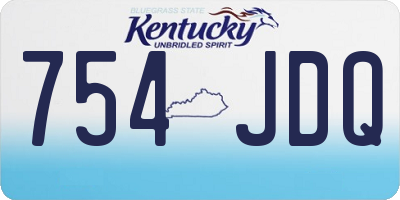KY license plate 754JDQ