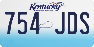KY license plate 754JDS
