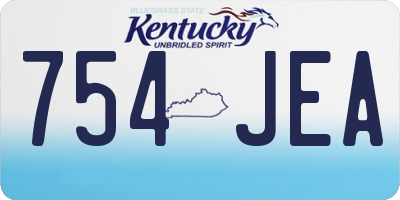 KY license plate 754JEA