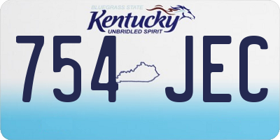 KY license plate 754JEC