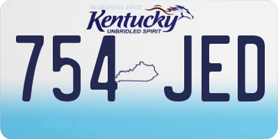KY license plate 754JED
