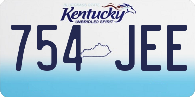 KY license plate 754JEE