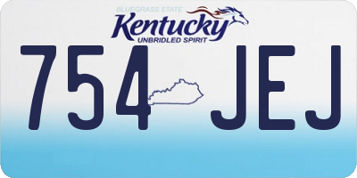 KY license plate 754JEJ