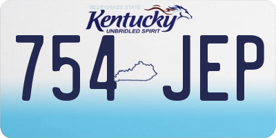 KY license plate 754JEP