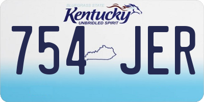 KY license plate 754JER