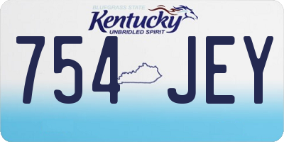 KY license plate 754JEY