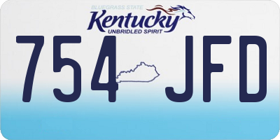 KY license plate 754JFD