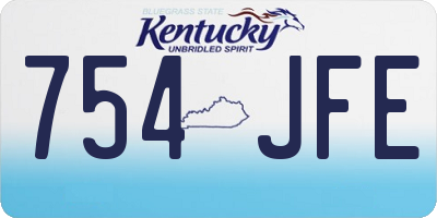KY license plate 754JFE