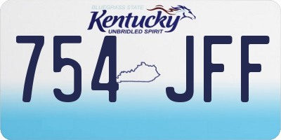 KY license plate 754JFF