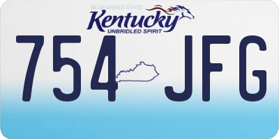 KY license plate 754JFG
