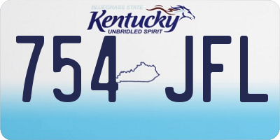 KY license plate 754JFL