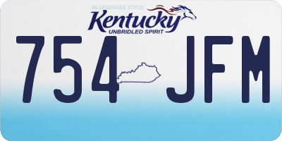 KY license plate 754JFM