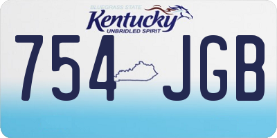 KY license plate 754JGB
