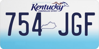 KY license plate 754JGF