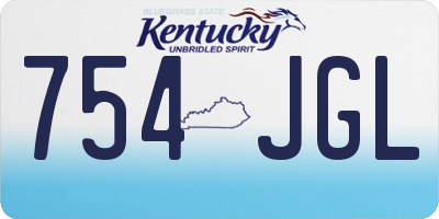 KY license plate 754JGL