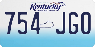 KY license plate 754JGO