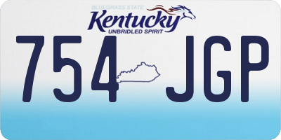 KY license plate 754JGP