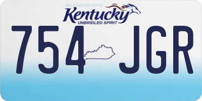 KY license plate 754JGR