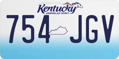 KY license plate 754JGV
