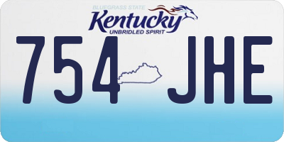 KY license plate 754JHE