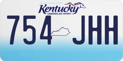 KY license plate 754JHH