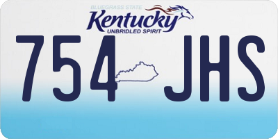 KY license plate 754JHS