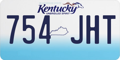 KY license plate 754JHT