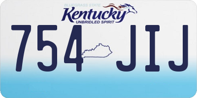 KY license plate 754JIJ