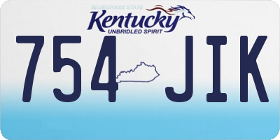 KY license plate 754JIK