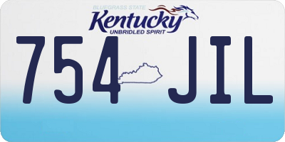 KY license plate 754JIL