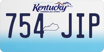 KY license plate 754JIP