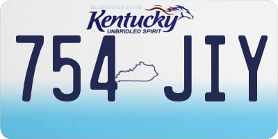 KY license plate 754JIY