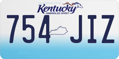 KY license plate 754JIZ
