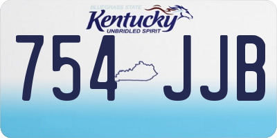 KY license plate 754JJB