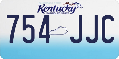 KY license plate 754JJC