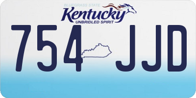 KY license plate 754JJD