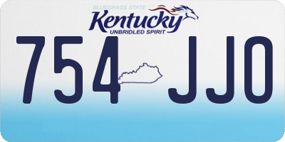 KY license plate 754JJO