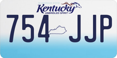 KY license plate 754JJP