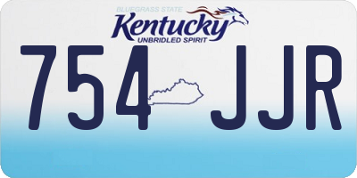 KY license plate 754JJR