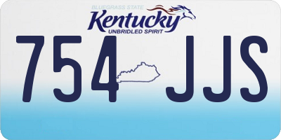 KY license plate 754JJS