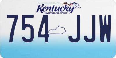 KY license plate 754JJW