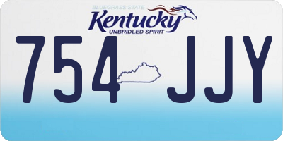 KY license plate 754JJY