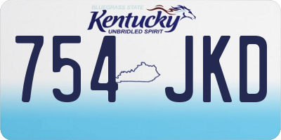 KY license plate 754JKD
