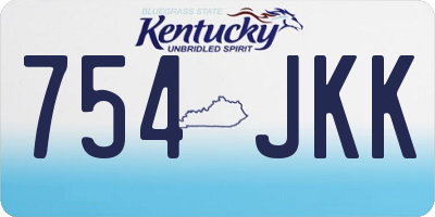 KY license plate 754JKK