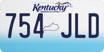 KY license plate 754JLD