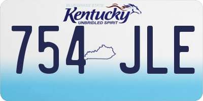 KY license plate 754JLE