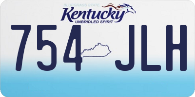 KY license plate 754JLH